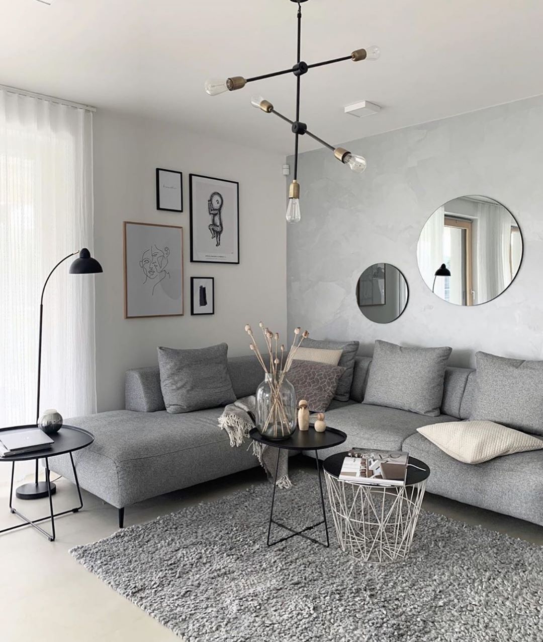 Ins stile nordico soggiorno divano tappeto camera da letto moderna